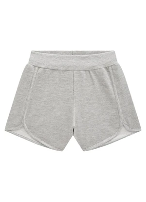 Marlan - Shorts Infantil em Moletinho Cinza - MARLAN