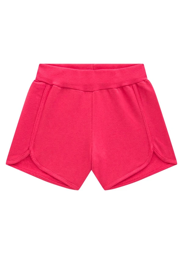 Marlan - Shorts Infantil em Moletinho Rosa 3