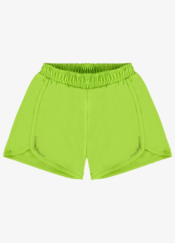 Rovi Kids - Shorts Infantil em Moletinho Verde