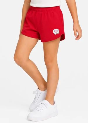 Rovi Kids - Shorts Infantil em Moletinho Vermelho - ROVI KIDS