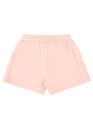 Up Baby - Shorts Infantil em Moletom Linho Rosa - UP BABY