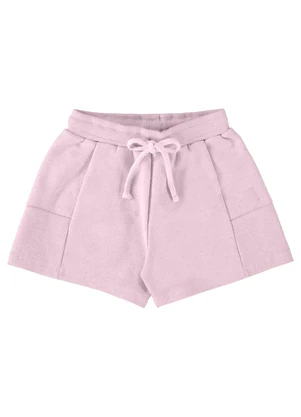 Up Baby - Shorts Infantil em Moletom Linho Roxo - UP BABY
