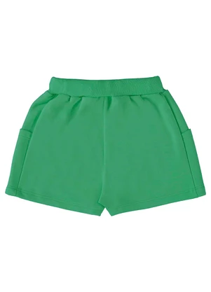 Up Baby - Shorts Infantil em Moletom sem Felpa Verde - UP BABY