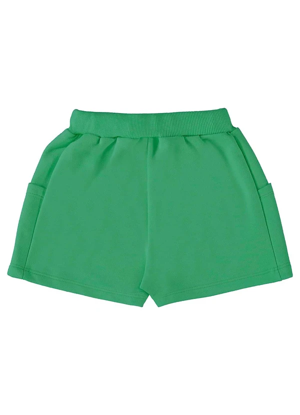 Up Baby - Shorts Infantil em Moletom sem Felpa Verde 2
