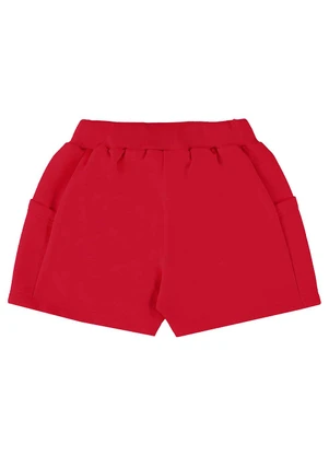 Up Baby - Shorts Infantil em Moletom Vermelho - UP BABY