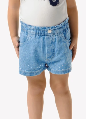 Trick Nick - Shorts Infantil Feminino Azul - TRICK NICK