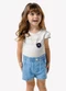Trick Nick - Shorts Infantil Feminino Azul - variação: Azul