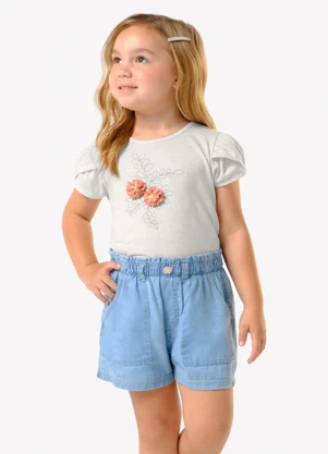 Trick Nick - Shorts Infantil Feminino Azul - TRICK NICK