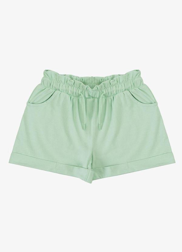 Select - Shorts Infantil Feminino em Malha Verde