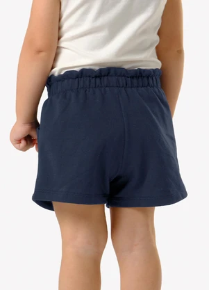 Trick Nick - Shorts Infantil Feminino Moletinho Azul - TRICK NICK