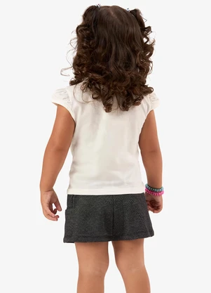 Rovi Kids - Shorts Infantil Feminino Moletom Preto - ROVI KIDS