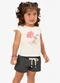Rovi Kids - Shorts Infantil Feminino Moletom Preto - variação: Preto