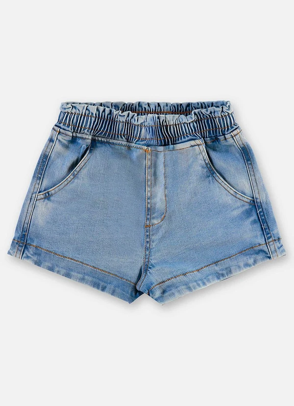 Up Baby - Shorts Infantil Jeans com Elastano Azul 4