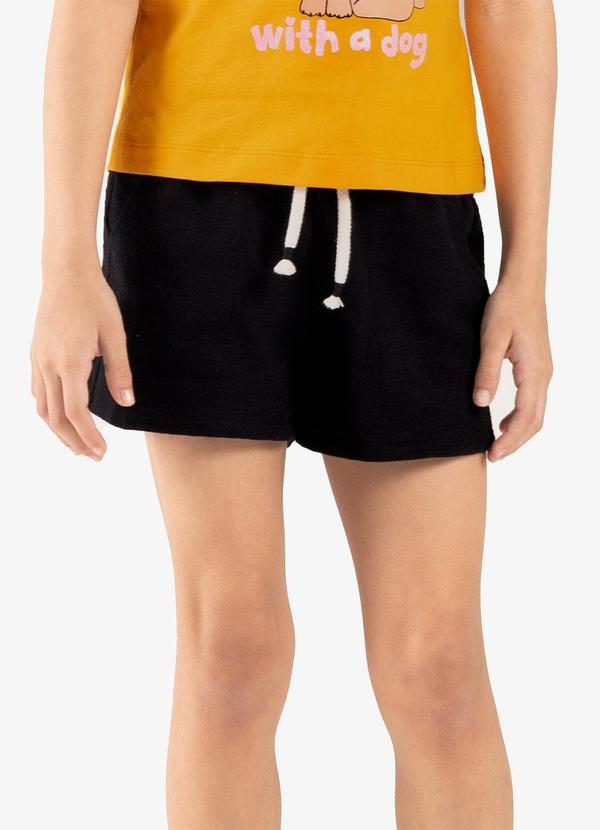 Rovi Kids - Shorts Infantil Malhão Fruit Preto