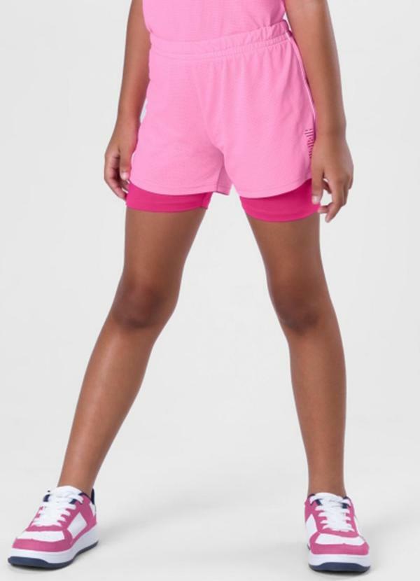 Brandili - Shorts Infantil Menina Active  Rosa