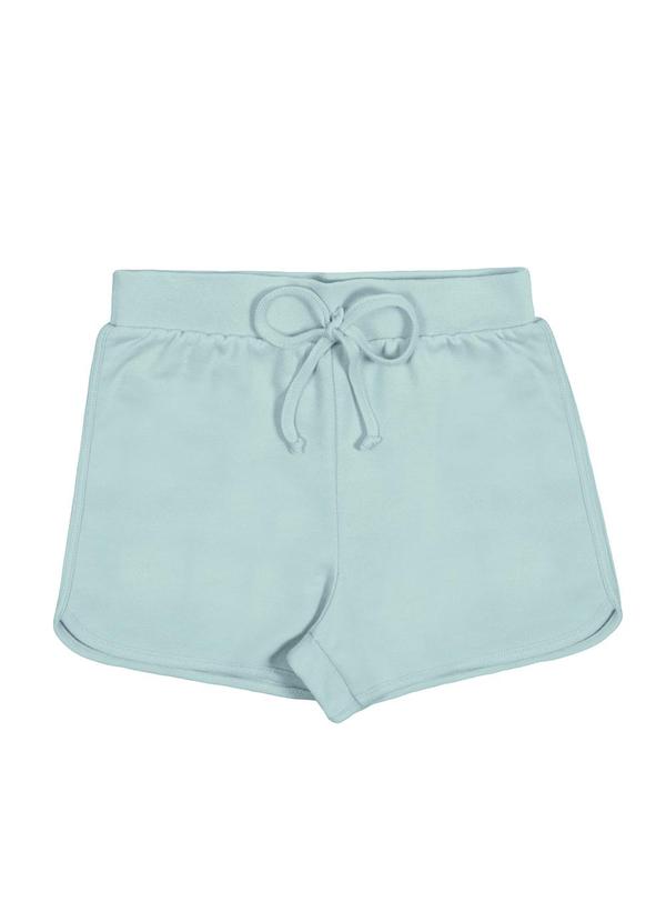 Alakazoo - Shorts Infantil Menina em Moletom Básico Verde