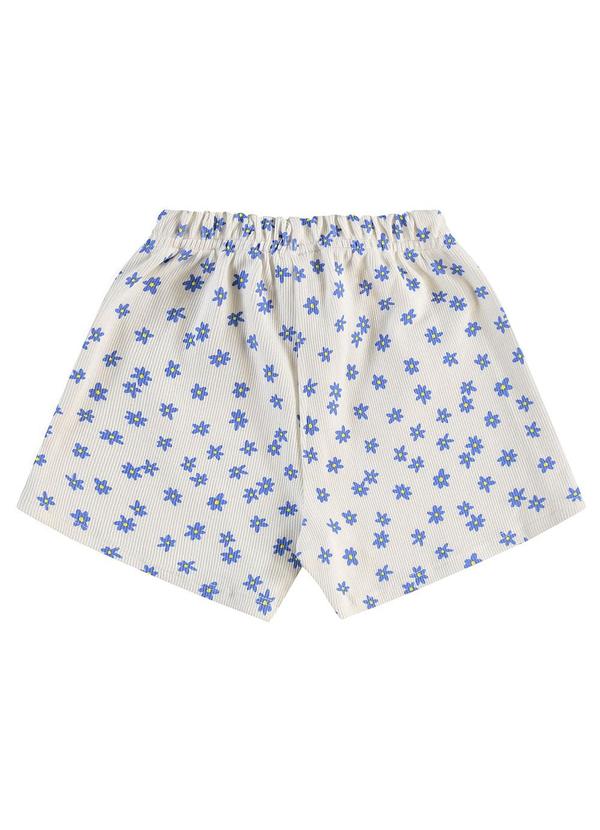 Guloseima - Shorts Infantil Menina em Ribana Bege 2