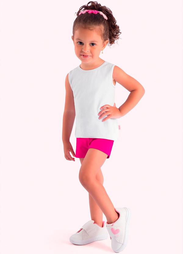 Duduka - Shorts Infantil Menina Rosa 2