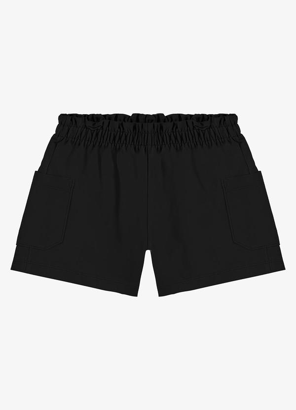 Rovi Kids - Shorts Infantil Moletinho Basic Preto
