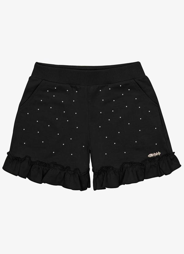 Trick Nick - Shorts Infantil Moletinho Preto