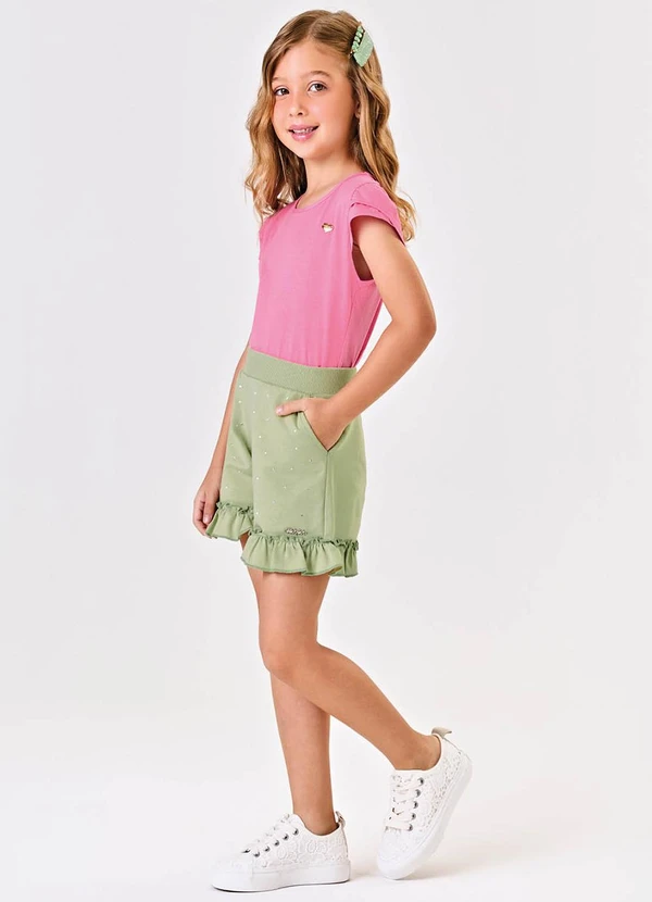 Trick Nick - Shorts Infantil Moletinho Verde 3