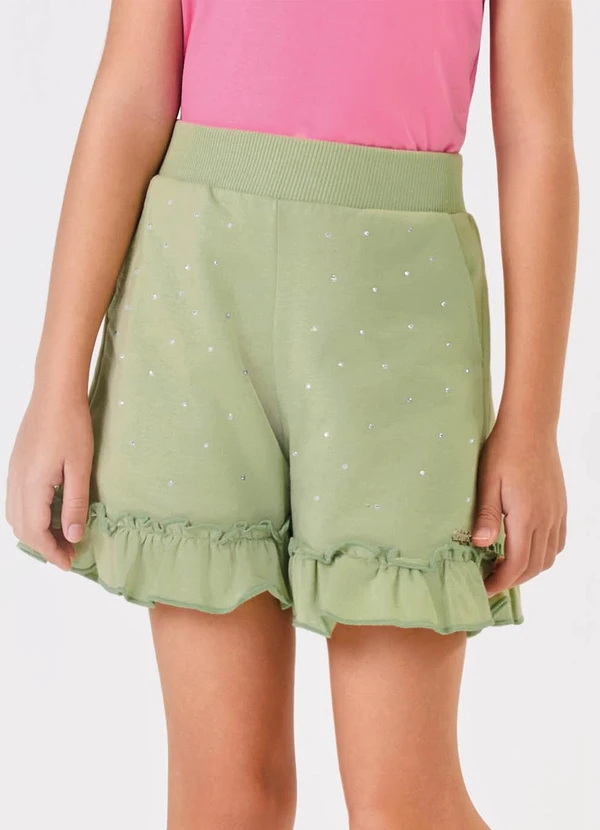 Trick Nick - Shorts Infantil Moletinho Verde 4