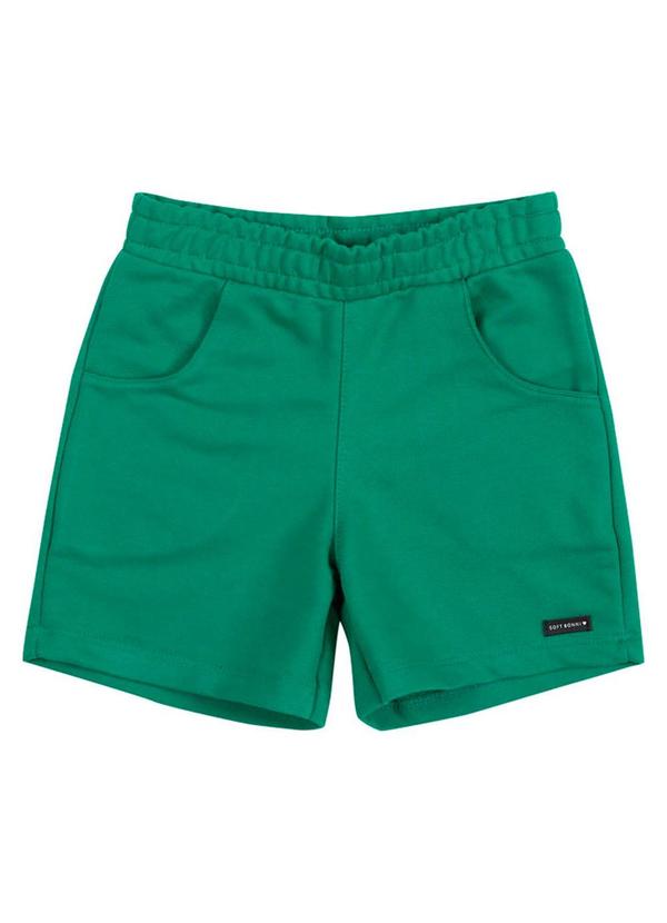 Soft Bonni - Shorts Infantil Moletinho Verde