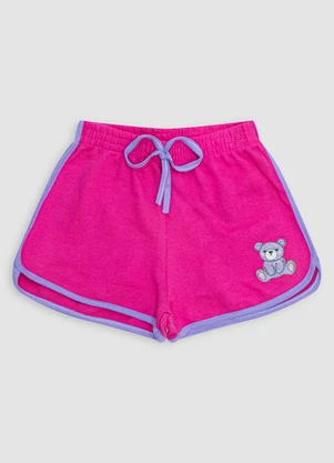 Turminha - Shorts Infantil Moletom Rosa - TURMINHA