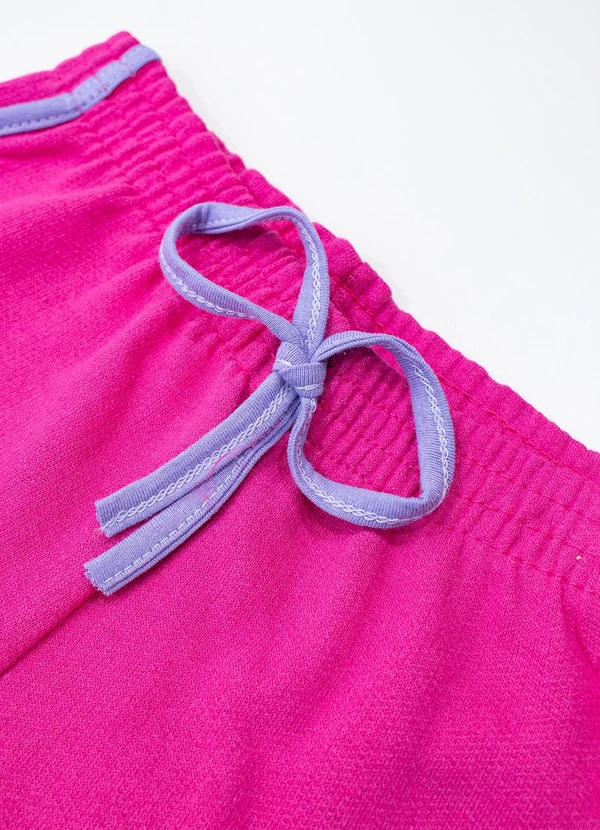 Turminha - Shorts Infantil Moletom Rosa 2