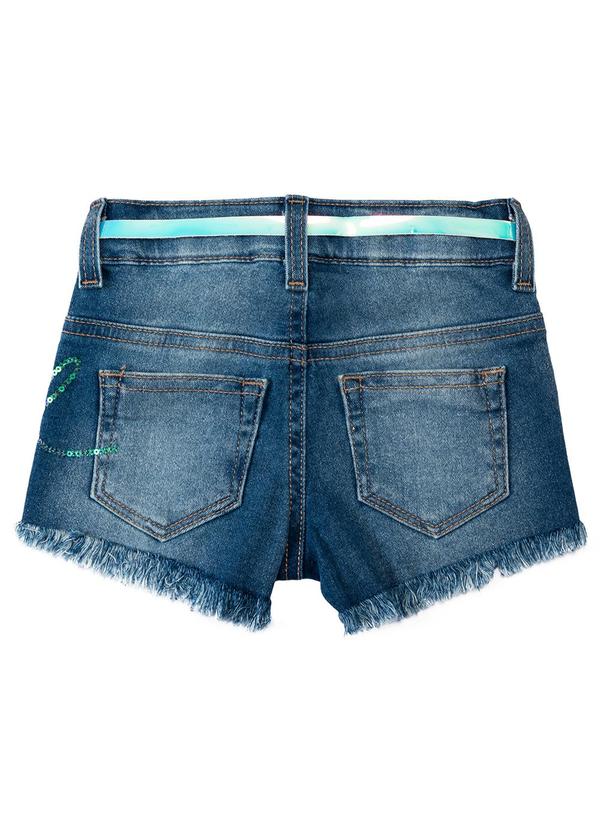 Sun Place - Shorts Jeans Bebê Menina Beach Azul 8