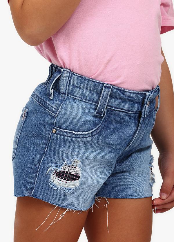 Sun Place - Shorts Jeans Bebê Menina Confort Azul 5
