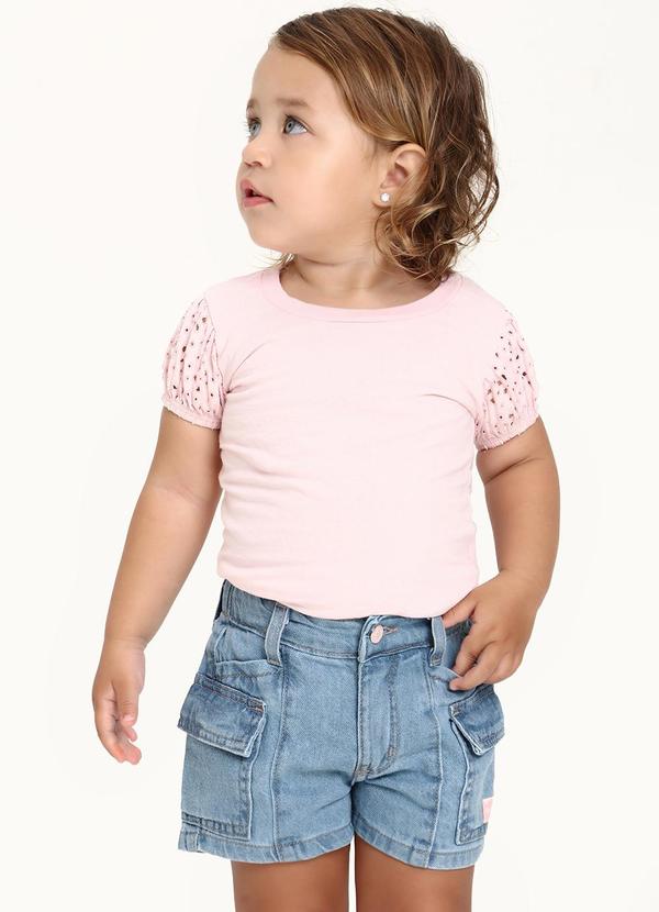 Sun Place - Shorts Jeans Cargo Menina Azul 5