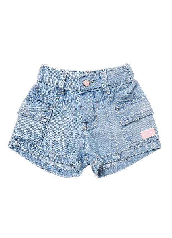 Sun Place - Shorts Jeans Cargo Menina Azul 6