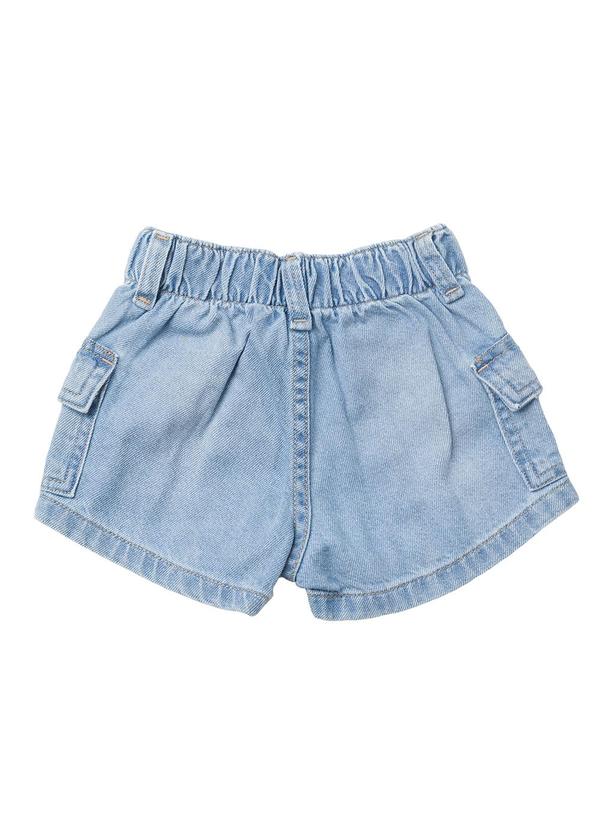 Sun Place - Shorts Jeans Cargo Menina Azul 7