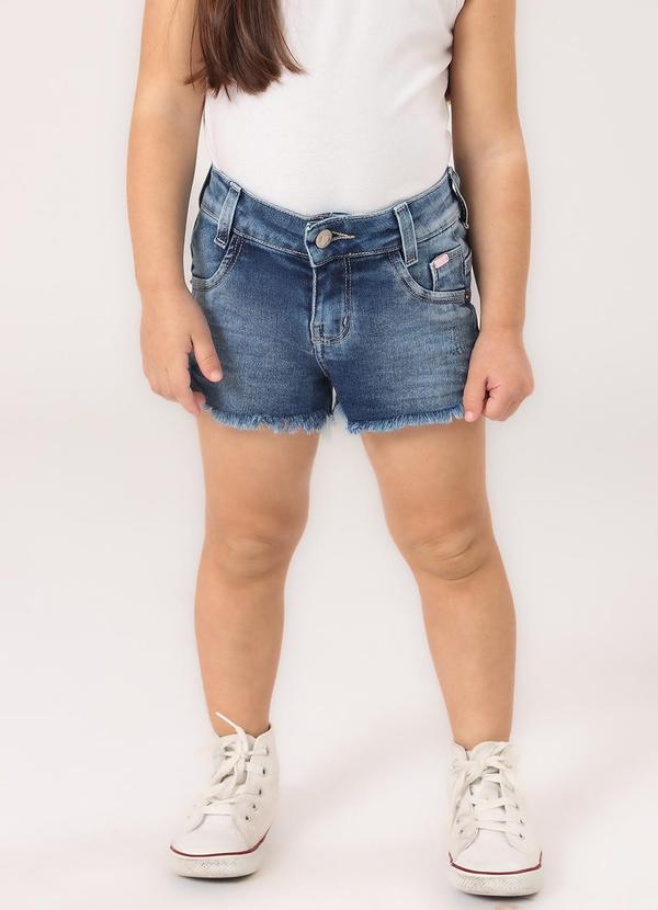Sun Place - Shorts Jeans com Elastano Menina Azul 1