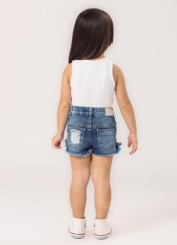 Sun Place - Shorts Jeans com Elastano Menina Azul 2