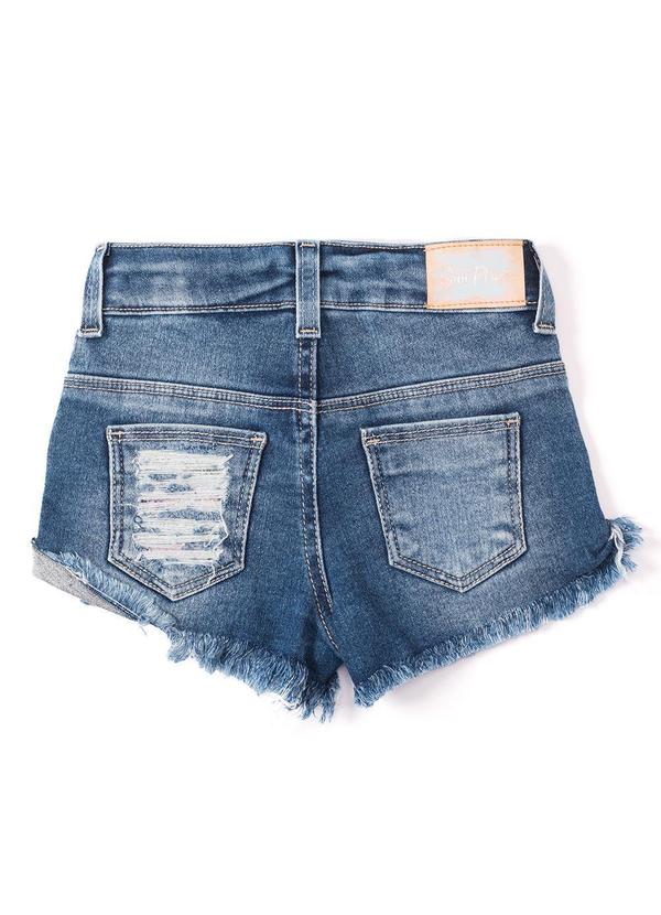 Sun Place - Shorts Jeans com Elastano Menina Azul 5