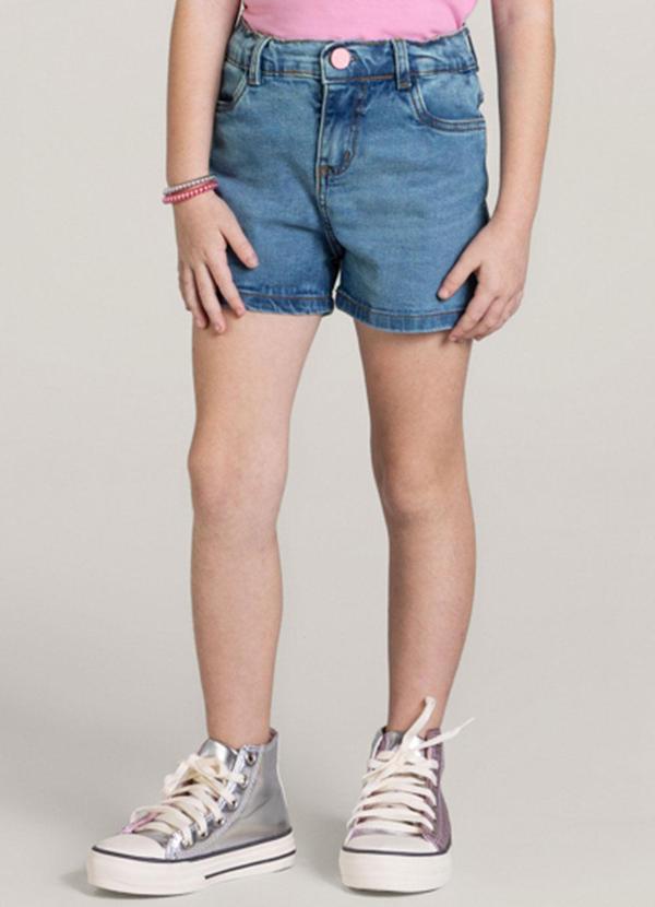 Brandili - Shorts Jeans Infantil Menina Azul