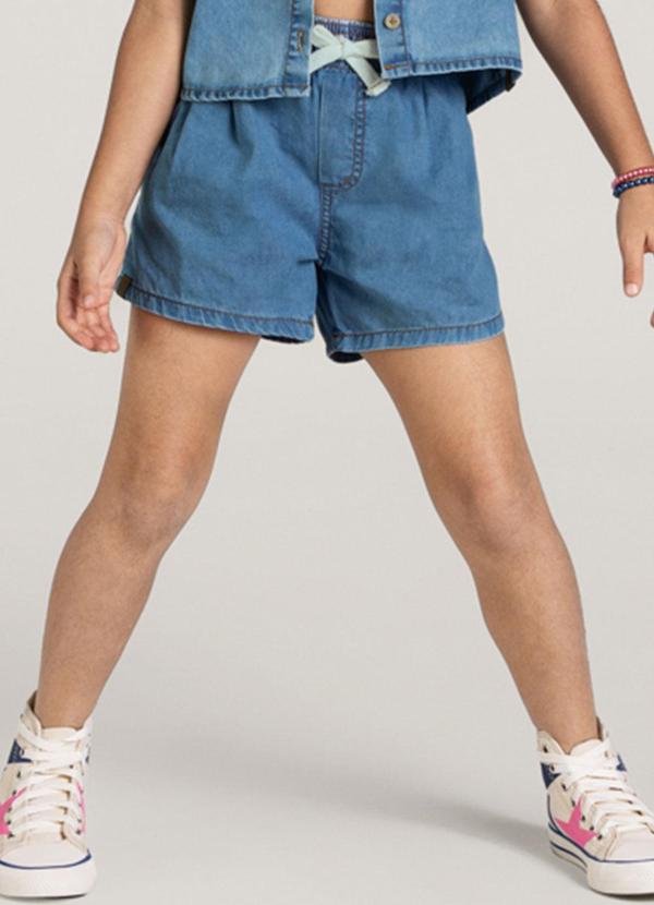 Brandili - Shorts Jeans Infantil Menina Azul