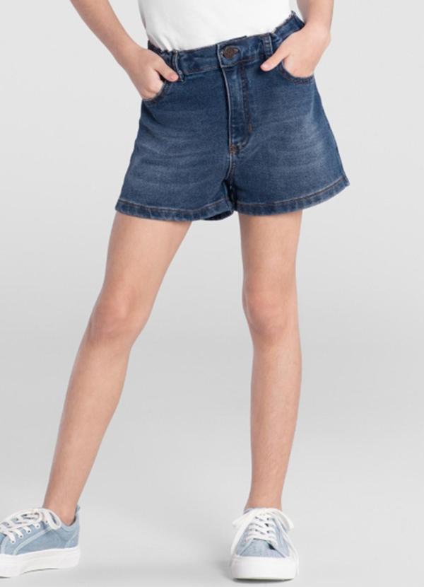 Shorts Jeans Infantil Menina Azul - Brandili