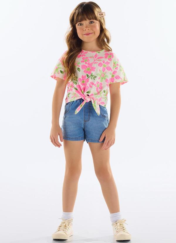 Quimby - Shorts Jeans Infantil Menina Azul 2