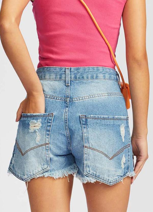 Sun Place - Shorts Jeans Juvenil Feminino Confort Azul 2