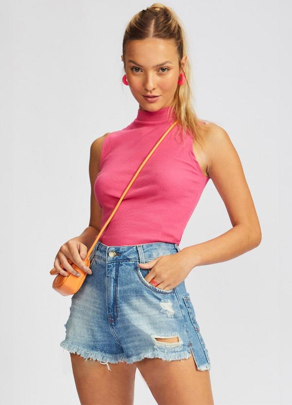 Sun Place - Shorts Jeans Juvenil Feminino Confort Azul 3