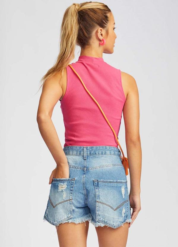 Sun Place - Shorts Jeans Juvenil Feminino Confort Azul 4