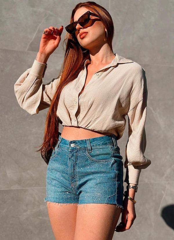 Sun Place - Shorts Jeans Juvenil Feminino Confort Azul 5