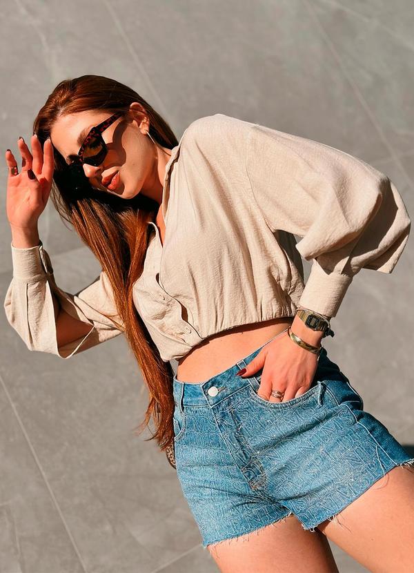 Sun Place - Shorts Jeans Juvenil Feminino Confort Azul 6