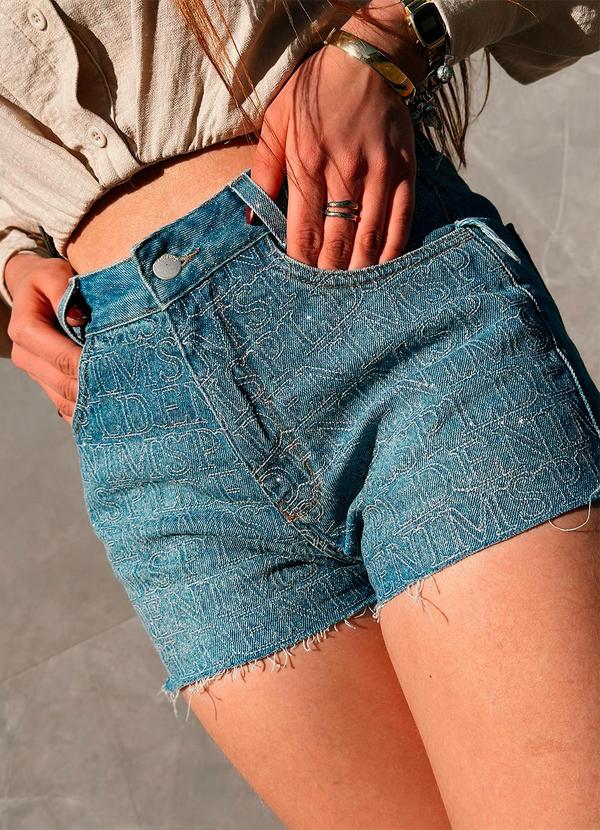 Sun Place - Shorts Jeans Juvenil Feminino Confort Azul 9