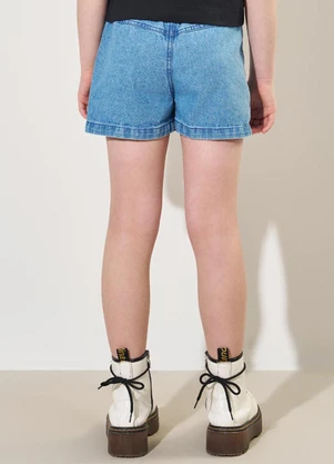 Catavento - Shorts Jeans Menina com Estrelas - CATAVENTO