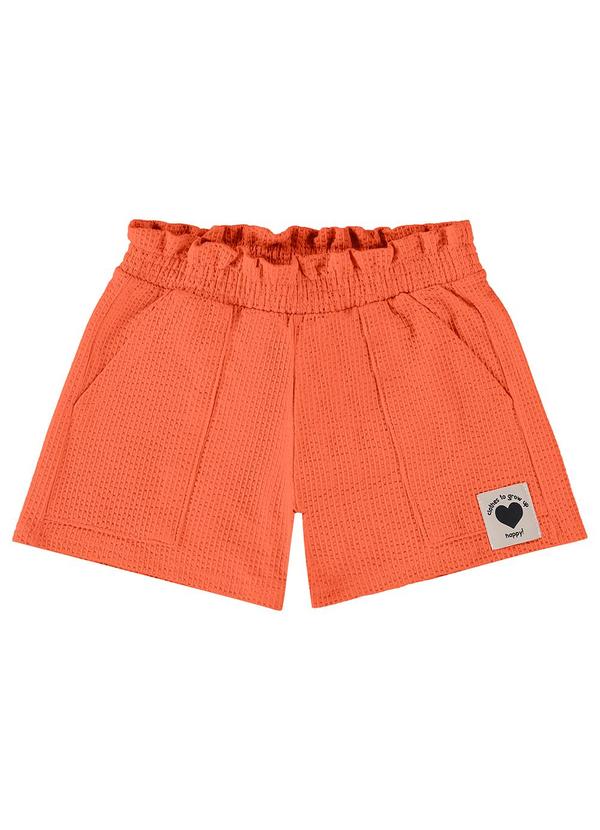 Malwee Kids - Shorts Laranja Clochard em Anarruga Menina