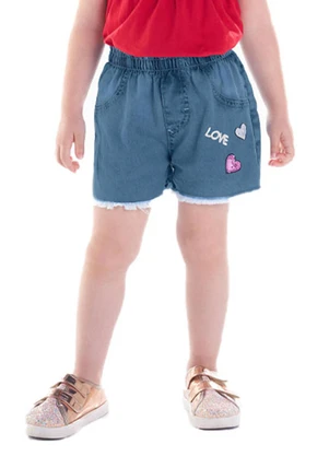 Pulla Bulla - Shorts Malha Azul - PULLA BULLA